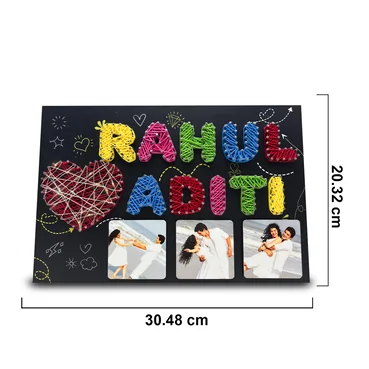 Wooden String Art photo frame